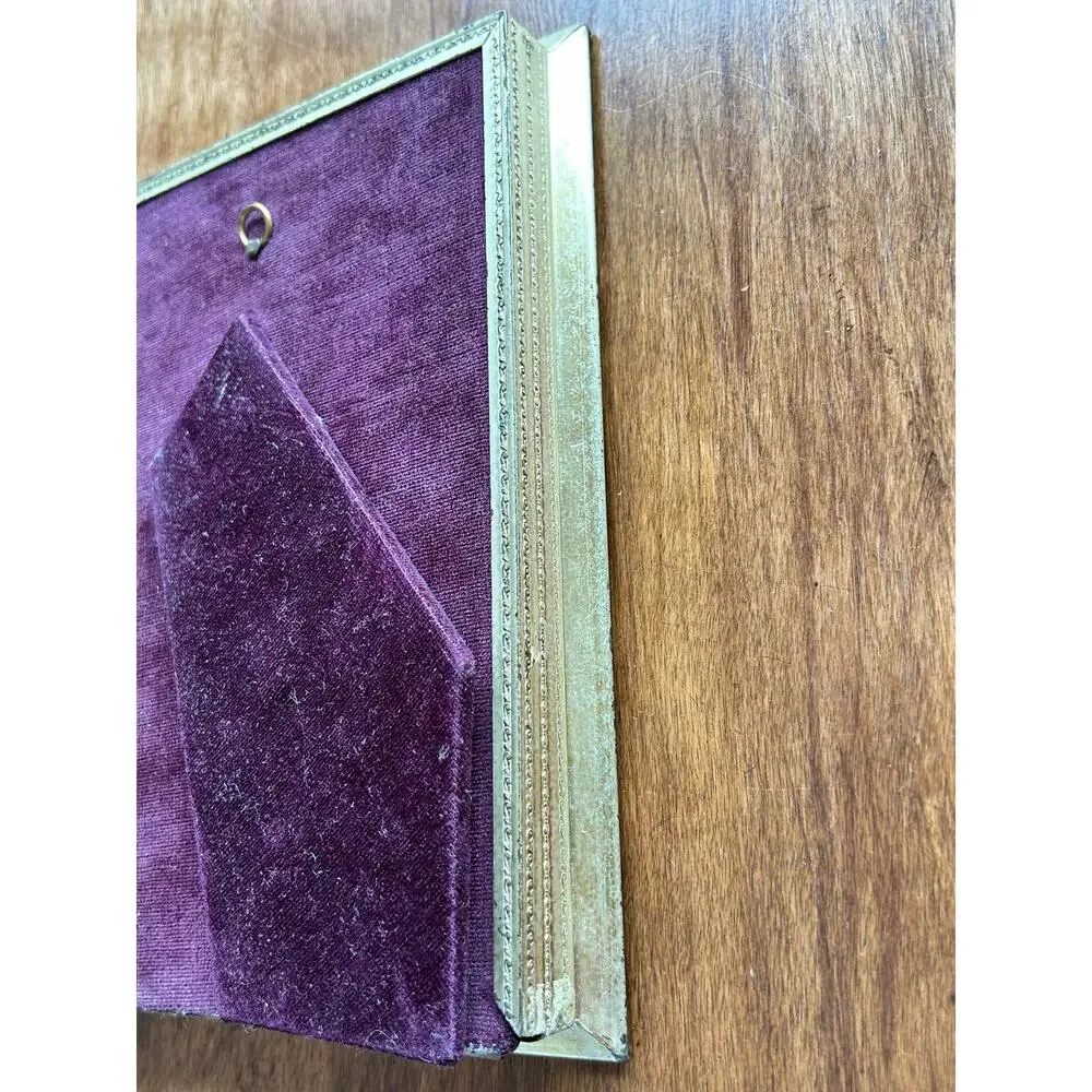 Vintage Art Deco-style picture frame ornate corner leaf motifs & twisted rope